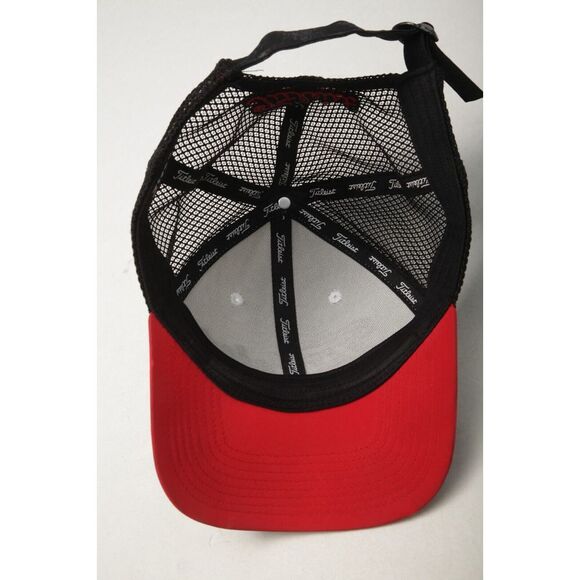 Titleist Hat Cap Adult Black Strap Back Adjustable Mesh Back Embroidered Mens - Picture 5 of 6